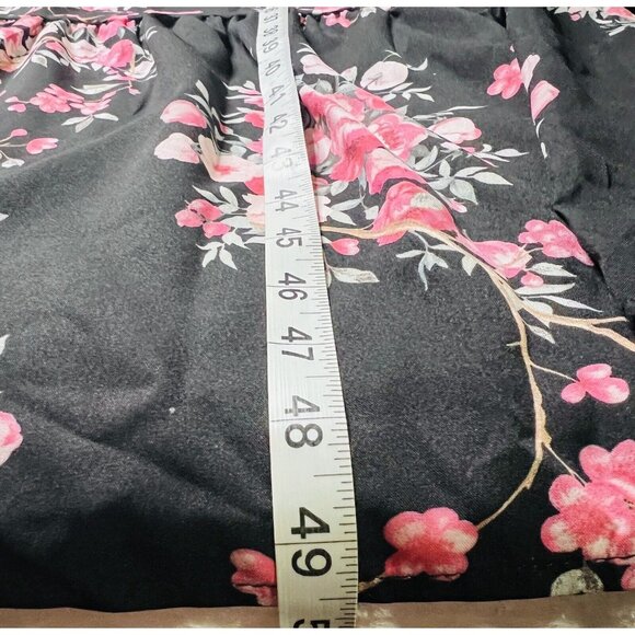 NEW BloomChic Black Pink Floral Dress Belted Short Sleeve 18-20 Prom Fancy Event - Picture 4 of 5